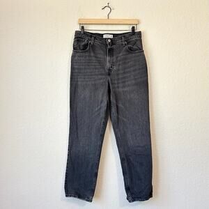 ABERCROMBIE & FITCH The 90s Straight Jeans Black Ultra High Rise
